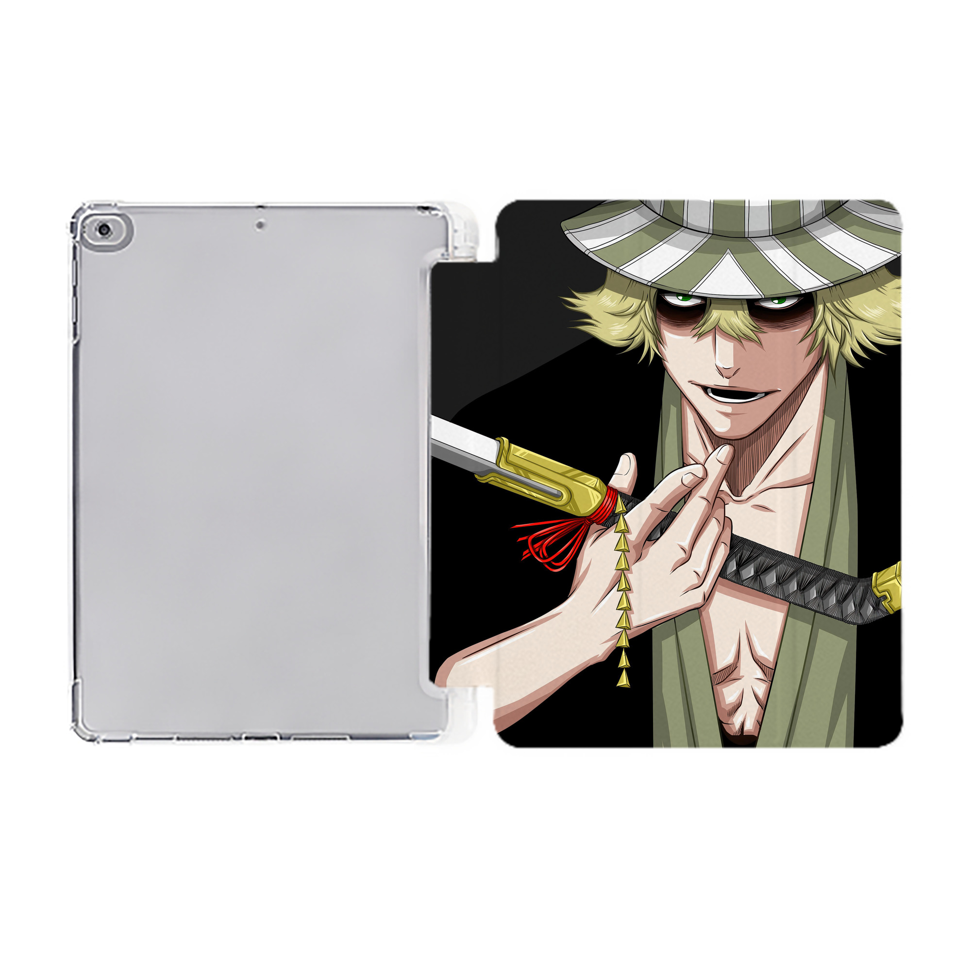（画像用） ブリーチ BLEACH IPad ケース ペン収納付き 三つ折りスタンド PUレザー×シリコン 対応機種9.5/10.5/10.9インチ